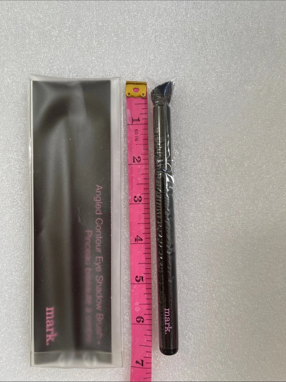 mark. Angled Contour Eye Brush in Black with Pink Logo